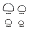 D-ring 25MM X 3MM Nickel