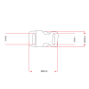 Alu-Max 20MM (3/4") buckle Chrome