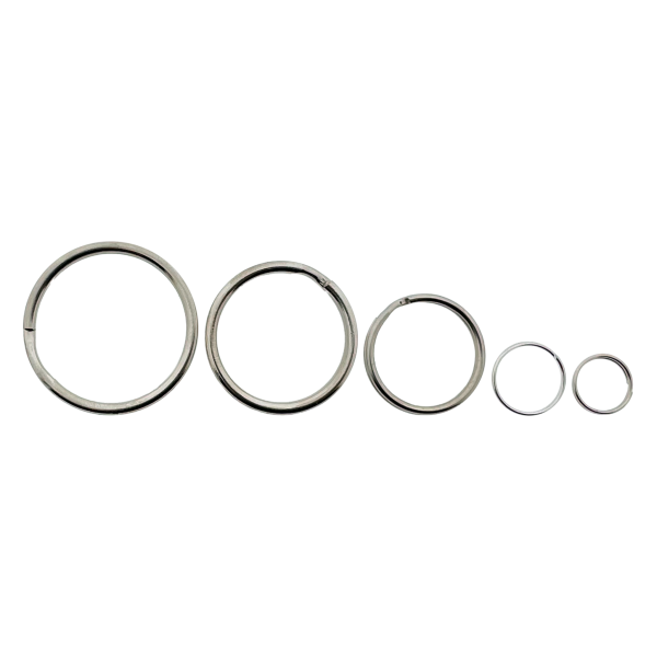 zilver-samen Sleutelhanger ring 12MM