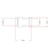 buckle-maten-20mm plastica buckle steeksluiting 20MM Blauw