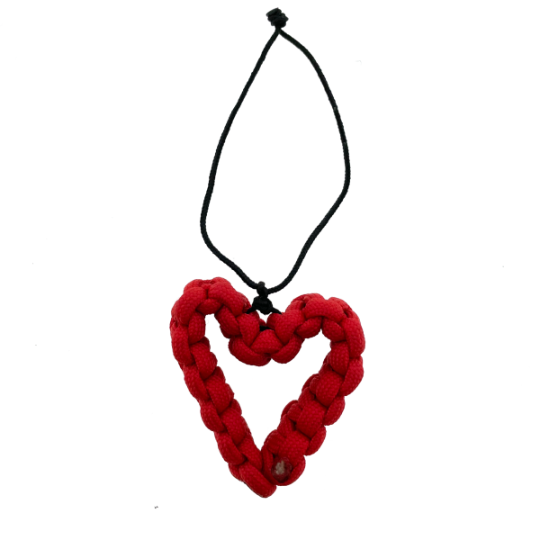 paracord-valentijnshartje Paracord Valentijnscuore