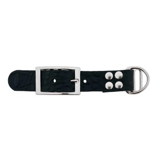 croc zwart pelle di bufalo adapter 25MM Croco motief zwart