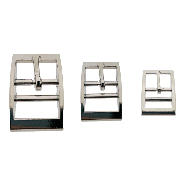 gesp-zilver-allemaal Fibbia per cintura 25MM Nickel Dubbele bar