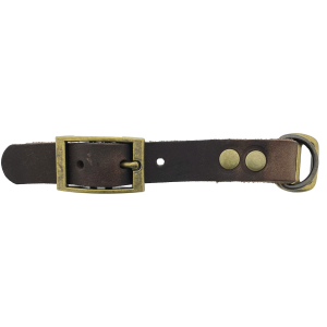 leer-bruin Vetleder adapter 19MM Donkerbruin/Bronzo antico