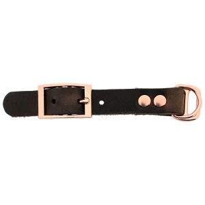 leer-bruin-rose Vetleder adapter 19MM Donkerbruin/Oro rosa