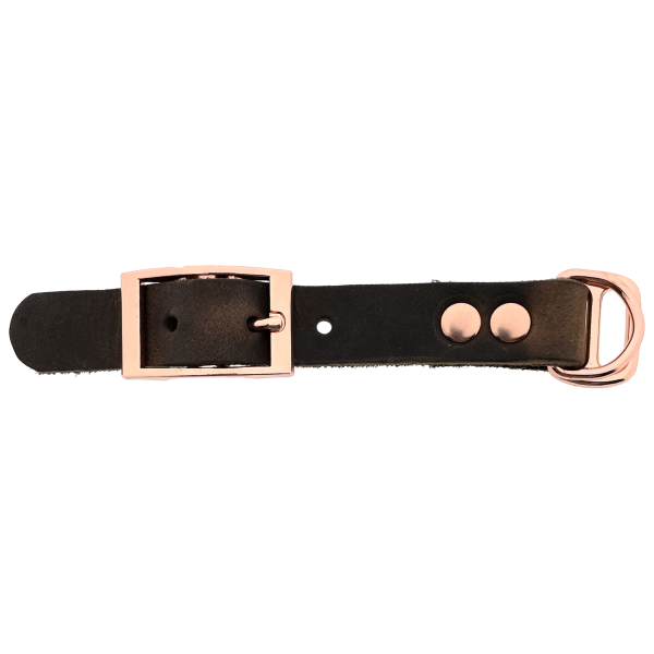 leer-bruin-rose Vetleder adapter 19MM Donkerbruin/Oro rosa