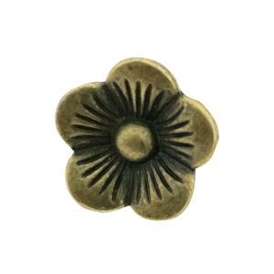 Perlina scorrevole fiore Bronzo
