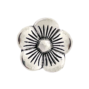 Perlina scorrevole fiore Argento