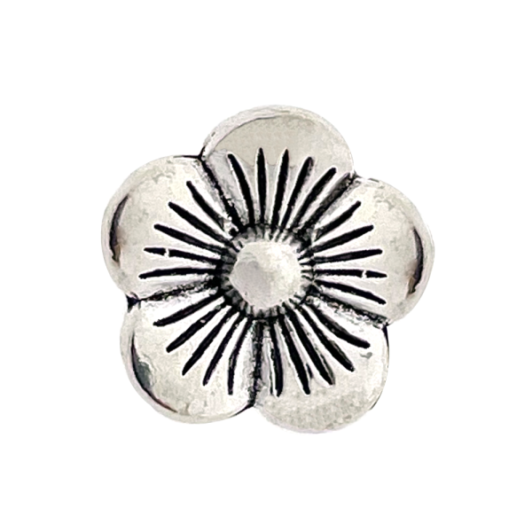 Perlina scorrevole fiore Argento Perlina scorrevole fiore Argento