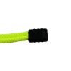 Koordeind zwart plat cord end Nero piatto