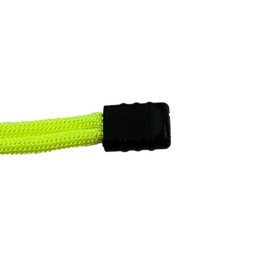 Koordeind zwart plat cord end Nero piatto