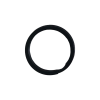 Portachiavi anello 20MM Piatto Nero Portachiavi anello 20MM Piatto Nero