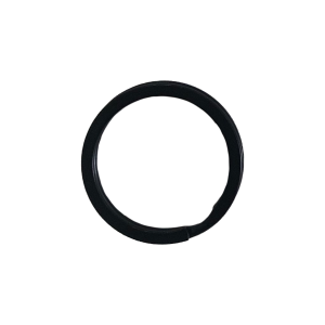 Sleutelhanger ring 20MM Plat zwart