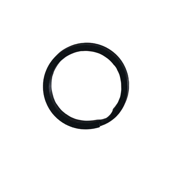 Portachiavi anello 20MM Piatto Nero Portachiavi anello 20MM Piatto Nero