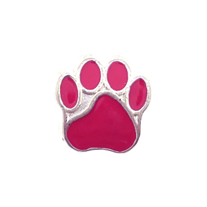 Paracord Perline a forma di zampa di cane Hot Pink