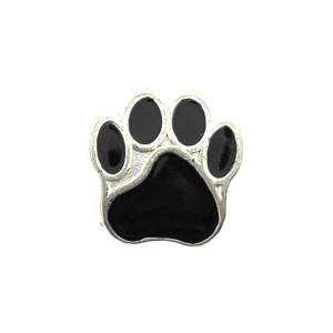 Paracord Perline a forma di zampa di cane Nero