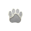 Paracord Perline a forma di zampa di cane Bianco Paracord Perline a forma di zampa di cane Bianco