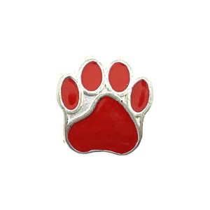 Paracord Perline a forma di zampa di cane Rosso