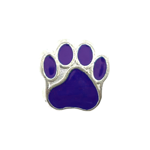 Paracord Perline a forma di zampa di cane viola