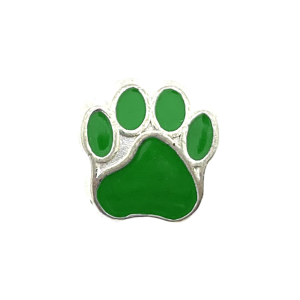 Paracord Perline a forma di zampa di cane Verde
