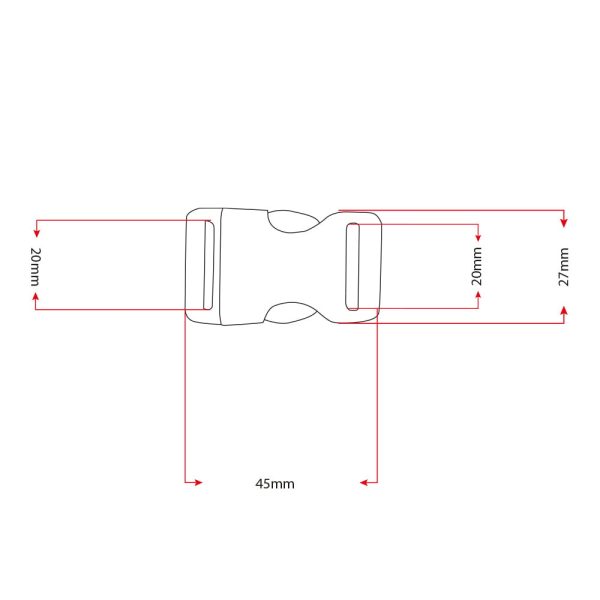 Fibbia in plastica 20MM LOCK Fibbia in plastica 20MM LOCK