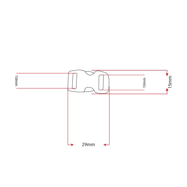 plastica buckle steeksluiting 10MM Groen