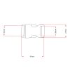 plastica buckle steeksluiting 20MM Rood plastica buckle steeksluiting 20MM Rood
