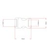 plastica buckle steeksluiting 25MM Rood plastica buckle steeksluiting 25MM Rood