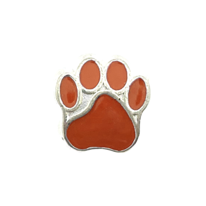 Paracord Perline a forma di zampa di cane Arancione