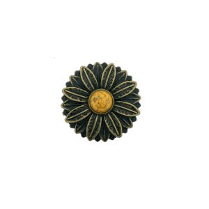Concho bloem oranje 30MM