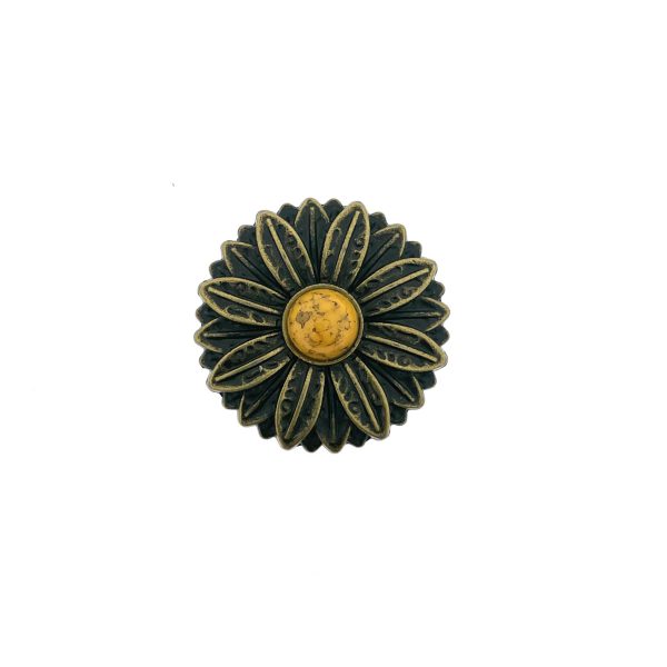 Concho bloem oranje 30MM Concho bloem oranje 30MM
