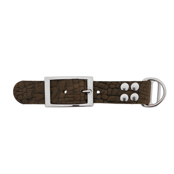 pelle di bufalo adapter 25MM Croco motief bruin pelle di bufalo adapter 25MM Croco motief bruin