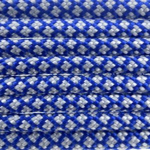 Paracord 550 tipo III Electric Blu /Argento Grigio Diamond Paracord 550 tipo III Electric Blu /Argento Grigio Diamond