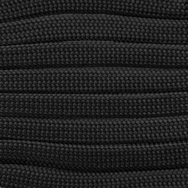 Paracord 550 type III Zwart plat/zonder kern
