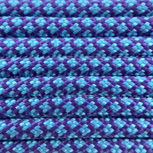 Paracord 550 type III Donker Cyan / Deep Paars diamond Paracord 550 type III Donker Cyan / Deep Paars diamond