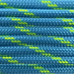 Paracord 550 tipo III Cyan scuro / Neon Giallo Paracord 550 tipo III Cyan scuro / Neon Giallo