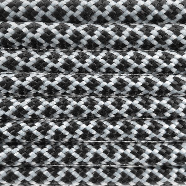 Paracord 550 tipo III Argento Grigio / Nero diamond