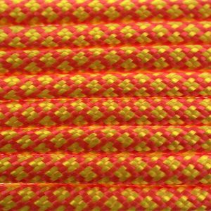 Paracord 550 tipo III Neon Arancione / Neon Giallo Diamond Paracord 550 tipo III Neon Arancione / Neon Giallo Diamond