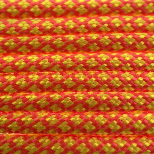 Paracord 550 tipo III Neon Arancione / Neon Giallo Diamond