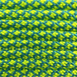 Paracord 550 tipo III Ultra neon Giallo / Cyan scuro Diamond Paracord 550 tipo III Ultra neon Giallo / Cyan scuro Diamond