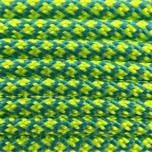Paracord 550 tipo III Ultra neon Giallo / Cyan scuro Diamond Paracord 550 tipo III Ultra neon Giallo / Cyan scuro Diamond