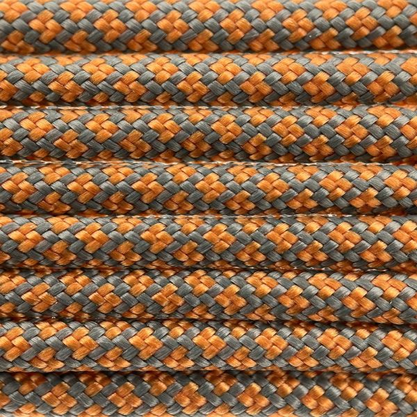 Paracord 550 tipo III Steel Grigio / Fox Arancione Diamond
