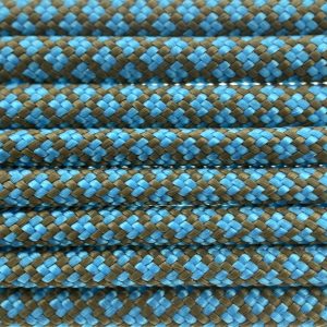 Paracord 550 tipo III Oro Marrone & Cyan scuro Diamond Paracord 550 tipo III Oro Marrone & Cyan scuro Diamond
