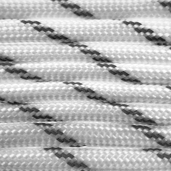 Paracord 550 type III wit Reflective Paracord 550 tipo III Bianco Reflective