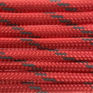 Paracord 550 tipo III Simply Rosso Reflective