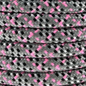 10MM PPM Touw Tartan Fuchsia & Charcoal Grijs