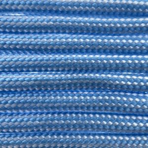 Paracord 550 tipo III Baby Blu / Bianco Stripes
