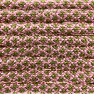 Paracord 550 tipo III Rose Rosa / moss Diamond
