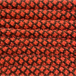 Paracord 550 tipo III chocolate brown / Neon Arancione Diamond Paracord 550 tipo III chocolate brown / Neon Arancione Diamond