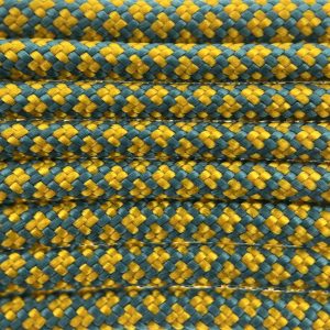 Paracord 550 tipo III Teal / Goldenrod Diamond Paracord 550 tipo III Teal / Goldenrod Diamond